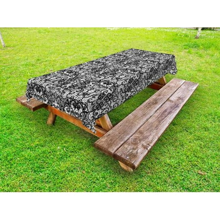 Gothic Outdoor Tablecloth Classical Bridal Composition Vintage Spring Motifs Victorian Wedding Inspirations Decorative Washable Fabric Picnic Table Cloth 58 X 84 Inches Black White by Ambesonne
Gothic Outdoor Tablecloth Classical Bridal Composition Vintage Spring Motifs Victorian Wedding Inspirations Decorative Washable Fabric Picnic Table Cloth 58 X 84 Inches Black White by Ambesonne