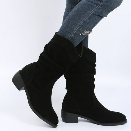 ERTUTUYI Middle Shoes Solid Color Round Retro Women Slip On Booties Toe Hight Heels Women s Boots Black 40
ERTUTUYI Middle Shoes Solid Color Round Retro Women Slip On Booties Toe Hight Heels Women s Boots Black 40