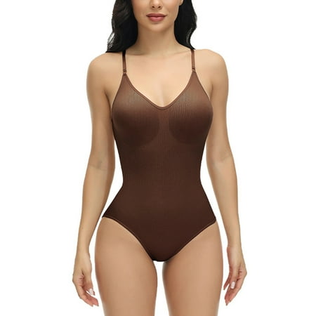 

Women\ s Bodysuit Shapewear Sexy Seamless Tummy Control one-piece Swimwear Body Shaper Thong Shaping Tops(Black S)