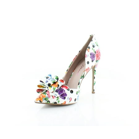 Betsey Johnson Prince-P Women s Heels White Polka Flora Size 6.5 M