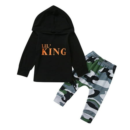 QWERTYU Newborn Infant Toddler Baby Kids Children Child Clothing Set Pullover Hoodie and Camouflage Pants Set Long Sleeve Letter Print Outfits for Boy 0-4Y
QWERTYU Newborn Infant Toddler Baby Kids Children Child Clothing Set Pullover Hoodie and Camouflage Pants Set Long Sleeve Letter Print Outfits for Boy 0-4Y