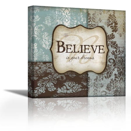 Believe - Contemporary Fine Art Giclee on Canvas Gallery Wrap - wall d?cor - Art painting - 18 x 18 Inch - Ready to Hang