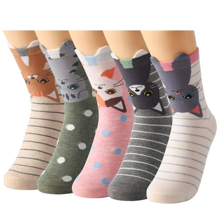 Tosewever 5 Pairs Womens Cute Animal Casual Socks for Girls Funny Cozy Lovely Cat Dogs Anime Cotton Novelty Crew Sock for Women Gifts (Dot Striped Cats)
Tosewever 5 Pairs Womens Cute Animal Casual Socks for Girls Funny Cozy Lovely Cat Dogs Anime Cotton Novelty Crew Sock for Women Gifts (Dot Striped Cats)