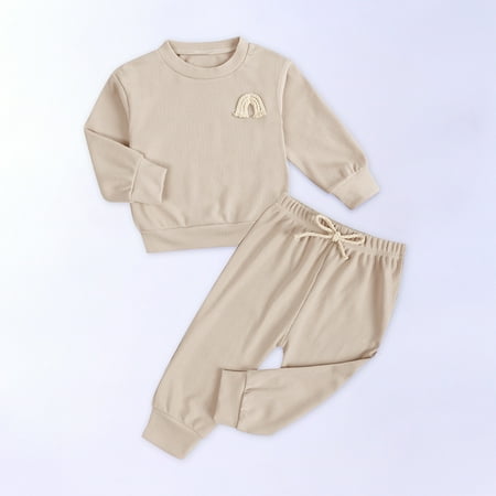 BadyminCSL Toddler Kids Baby Boys Girls Fashion Cute Solid Color Rainbow Long Sleeve Long Shorts Cotton Casual Suit
BadyminCSL Toddler Kids Baby Boys Girls Fashion Cute Solid Color Rainbow Long Sleeve Long Shorts Cotton Casual Suit