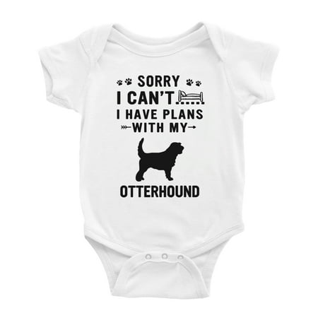 Sorry I Can t I Have Plans With My Otterhound Love Pet Dog Cute Baby Romper (White 18-24 Months)
Sorry I Can t I Have Plans With My Otterhound Love Pet Dog Cute Baby Romper (White 18-24 Months)