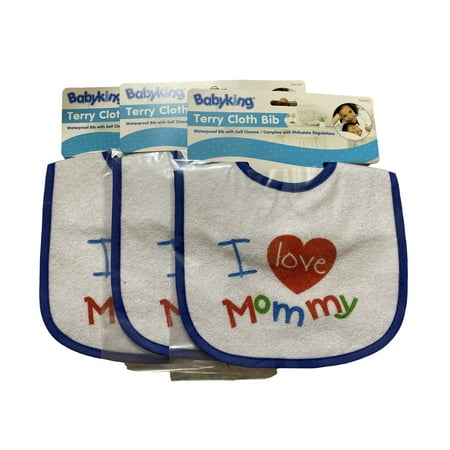 BabyKing Terry Cloth Bib Waterproof Bib with Self Closure Complies with Phthalate Regulations 3pk Blue Color
BabyKing Terry Cloth Bib Waterproof Bib with Self Closure Complies with Phthalate Regulations 3pk Blue Color