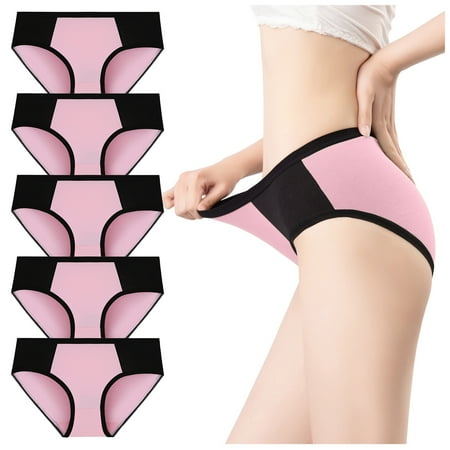 TAIAOJING Womens Cotton Briefs Solid Color Patchwork Knickers Bikini Underpants Underwear Panties Brief Pack of 5
TAIAOJING Womens Cotton Briefs Solid Color Patchwork Knickers Bikini Underpants Underwear Panties Brief Pack of 5
