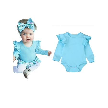 Newborn Baby Girl Romper Ruffle Long Sleeve Bodysuit Top Shirt One Piece Clothes for Spring Fall
Newborn Baby Girl Romper Ruffle Long Sleeve Bodysuit Top Shirt One Piece Clothes for Spring Fall