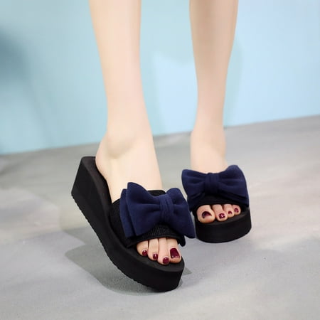 MRULIC slippers for women Women Bow Thick Foundation Slippers Summer Sandals Beach Shoes Flower Slippers house slippers for women Blue + US:6.5
MRULIC slippers for women Women Bow Thick Foundation Slippers Summer Sandals Beach Shoes Flower Slippers house slippers for women Blue + US:6.5