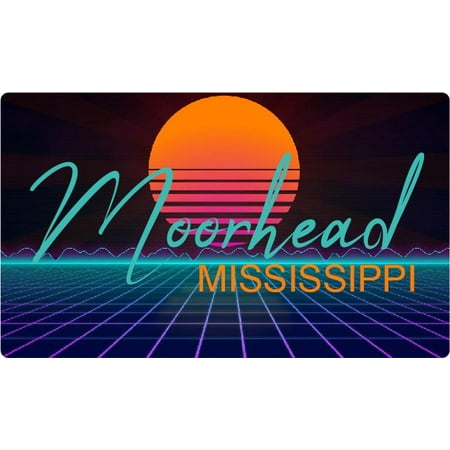 Rosedale Mississippi 4 X 2.25-Inch Fridge Magnet Retro Neon Design