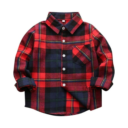 EHTMSAK Infant Baby Boy Cotton Plaid Shirts Toddler Child High Neck Long Sleeve Button Up Jackets Fall Winter Pockets Outerwear Vermilion 110
EHTMSAK Infant Baby Boy Cotton Plaid Shirts Toddler Child High Neck Long Sleeve Button Up Jackets Fall Winter Pockets Outerwear Vermilion 110