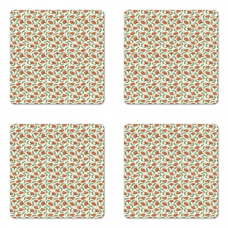Floral Coaster Set of 4 Carnation Flowers Curlicue Leaves Vintage Image Square Hardboard Gloss Coasters Standard Size Cream Multicolor by Ambesonne
Floral Coaster Set of 4 Carnation Flowers Curlicue Leaves Vintage Image Square Hardboard Gloss Coasters Standard Size Cream Multicolor by Ambesonne