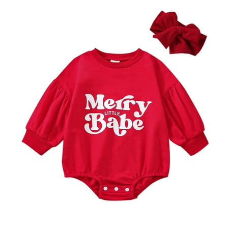 TAIAOJING Baby Boys Girls Outfit Xmas Long Bubble Sleeve Letter Patchwork Romper Bodysuit With Headbands Christmas Outfits Set 2PCS 0-6 Months
TAIAOJING Baby Boys Girls Outfit Xmas Long Bubble Sleeve Letter Patchwork Romper Bodysuit With Headbands Christmas Outfits Set 2PCS 0-6 Months