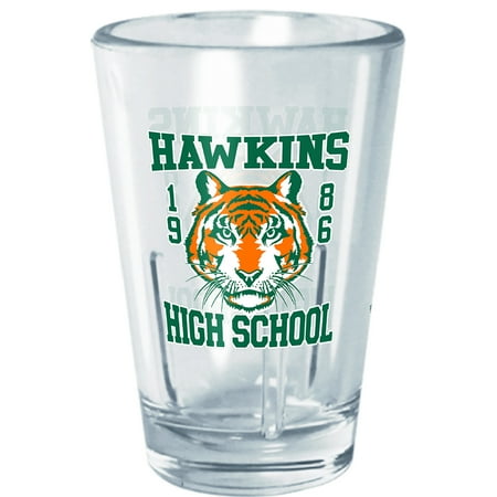 Stranger Things Hawkins High School 1986 Tritan Shot Glass Clear 2 oz.