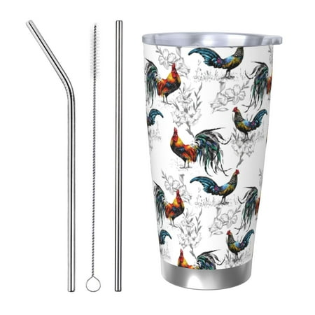 Vsdgher Cool Chicken 20 Oz Stainless Steel Vacuum Insulated Travel Mug Coffee Cup for Home Office Outdoor Works Great for Ice Drinks and Hot Beverage -Straw Three-piece Set
Vsdgher Cool Chicken 20 Oz Stainless Steel Vacuum Insulated Travel Mug Coffee Cup for Home Office Outdoor Works Great for Ice Drinks and Hot Beverage -Straw Three-piece Set