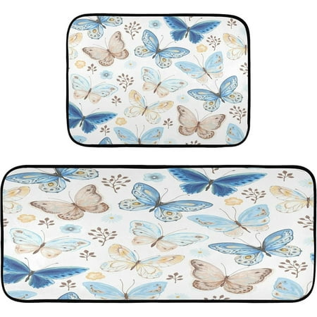 Hyjoy 19.7 x47.2 +19.7 x27.6 Butterfly 2 Pieces Kitchen Rug Cushioned Anti-Fatigue Kitchen Rugs Set for Home Office Laundry
Hyjoy 19.7 x47.2 +19.7 x27.6 Butterfly 2 Pieces Kitchen Rug Cushioned Anti-Fatigue Kitchen Rugs Set for Home Office Laundry