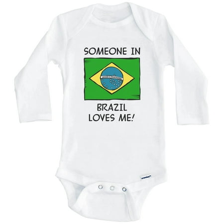 Someone In Brazil Loves Me Brazilian Flag One Piece Baby Bodysuit (Long Sleeve) 3-6 Months White
Someone In Brazil Loves Me Brazilian Flag One Piece Baby Bodysuit (Long Sleeve) 3-6 Months White