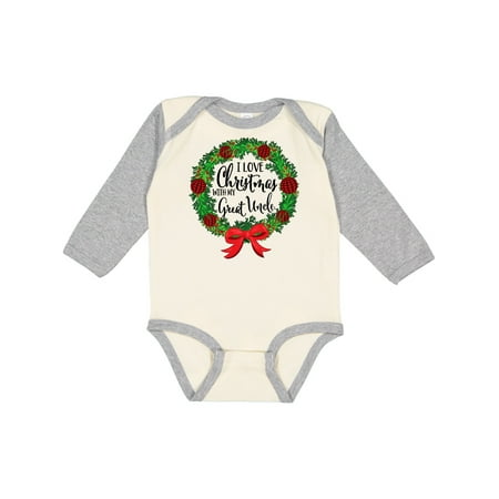 Inktastic I Love Christmas with My Great Uncle Wreath Gift Baby Boy or Baby Girl Long Sleeve Bodysuit
Inktastic I Love Christmas with My Great Uncle Wreath Gift Baby Boy or Baby Girl Long Sleeve Bodysuit