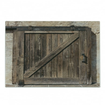 Rustic Cutting Board Aged Sliding Door Weathered Texture Vintage Style Architectural Rural Print Decorative Tempered Glass Cutting and Serving Board Small Size Brown by Ambesonne
Rustic Cutting Board Aged Sliding Door Weathered Texture Vintage Style Architectural Rural Print Decorative Tempered Glass Cutting and Serving Board Small Size Brown by Ambesonne