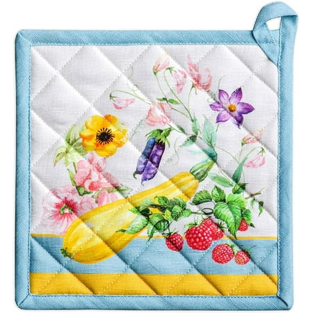 Giverny 100% Cotton Pot Holder with Loop Heat Resistant BBQ Cooking Baking Grilling Microwave Barbecue Spring/Summer (8 x8 )
Giverny 100% Cotton Pot Holder with Loop Heat Resistant BBQ Cooking Baking Grilling Microwave Barbecue Spring/Summer (8 x8 )