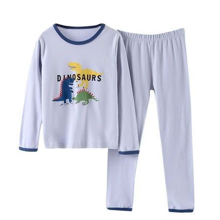 Geire Boys Thermal Underwear Set Fall Winter Cotton Dinosaur Printed Long-sleeved Round Neck Tops + Elastic Waist Pants Comfy Homewear Sets
Geire Boys Thermal Underwear Set Fall Winter Cotton Dinosaur Printed Long-sleeved Round Neck Tops + Elastic Waist Pants Comfy Homewear Sets