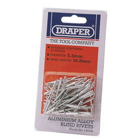 Draper 14008 50 x 3.2mm x 15.8mm Blind Rivets