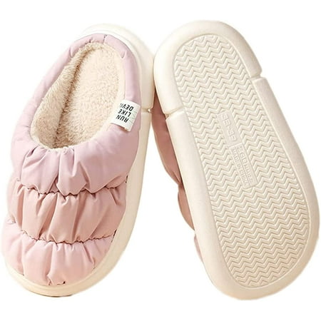 PIKADINGNIS Women Soft Plush Lightweight House Slippers Fuzzy Slip on House Shoes Cozy Indoor Outdoor Slippers
