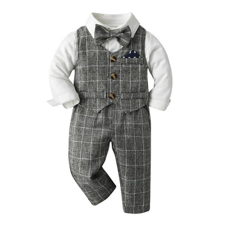 Icvfdpl Toddler Boys Outfits Long Sleeve Shirt Romper Bodysuit Pants Coat With Tie 4 Piece Set Gentleman Outfits Thin Stylish Party
Icvfdpl Toddler Boys Outfits Long Sleeve Shirt Romper Bodysuit Pants Coat With Tie 4 Piece Set Gentleman Outfits Thin Stylish Party