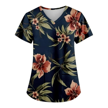 JWZUY Pro Scrubs for Women Workwear Professionals Nursing Medical Uniform Solid Short Sleeve Scrub Tops V Neck Scrubs with Pocket 
JWZUY Pro Scrubs for Women Workwear Professionals Nursing Medical Uniform Solid Short Sleeve Scrub Tops V Neck Scrubs with Pocket