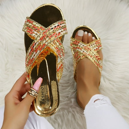 KaLI_store Shoes For Women Anti-Slip Shower Shoes Pillow Slippers Sandals for Women Men Comfy Cushioned Thick Sole House Slides Gold Side 7
KaLI_store Shoes For Women Anti-Slip Shower Shoes Pillow Slippers Sandals for Women Men Comfy Cushioned Thick Sole House Slides Gold Side 7