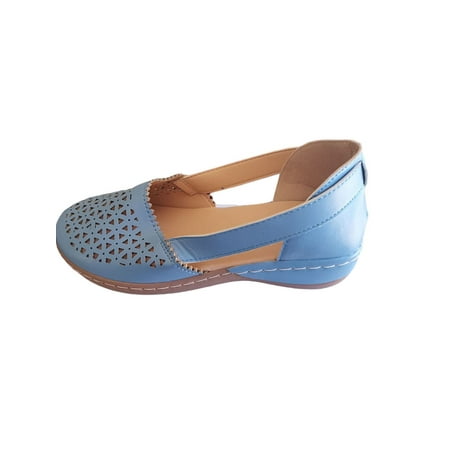 Avamo Women s Casual Hollow Out Wedges Sandals Ladies Party Soft Slip On Shoes