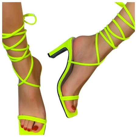 Lyinloo Fashion Women s Summer Lace-Up Square Heels Sandals Open Toe Breathable Shoes Green 38
Lyinloo Fashion Women s Summer Lace-Up Square Heels Sandals Open Toe Breathable Shoes Green 38