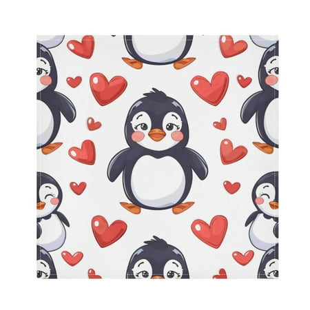 Napkin Satin Napkin 20*20Inchx4 Kitchen Towel Dinner Plate Towel Decorative Towel Napkin Tea Towel Suitable For Kitchen Table Love Penguin 
Napkin Satin Napkin 20*20Inchx4 Kitchen Towel Dinner Plate Towel Decorative Towel Napkin Tea Towel Suitable For Kitchen Table Love Penguin