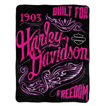 SALE Vintage Harley Davidson Americana Fleece Blanket