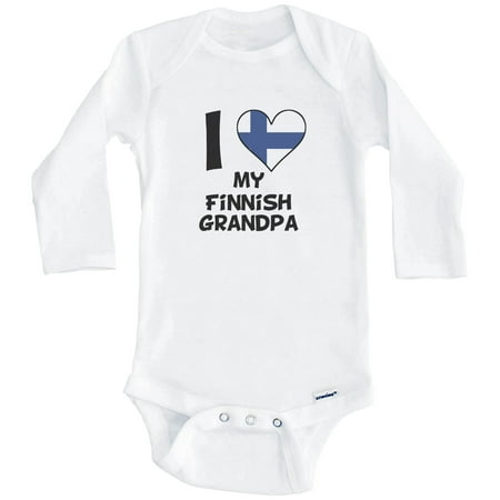 I Heart My Finnish Grandpa Finland Flag One Piece Baby Bodysuit (Long Sleeve) 3-6 Months White
I Heart My Finnish Grandpa Finland Flag One Piece Baby Bodysuit (Long Sleeve) 3-6 Months White