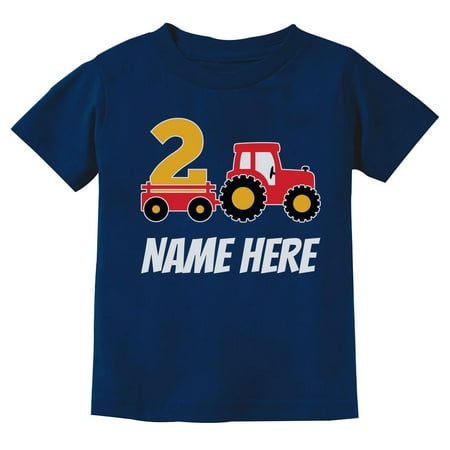 2nd Birthday Tractor Construction Party Boys Personalized Toddler Kids T-Shirt 2T Navy
2nd Birthday Tractor Construction Party Boys Personalized Toddler Kids T-Shirt 2T Navy