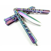 Oliasports 5" Multicolored Practice Balisong Butterfly Knife Trainer