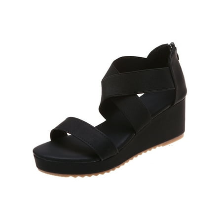 Wazshop Women s Sandal Beach Casual Shoes Summer Wedge Sandals Lightweight Ankle Strap Women Platform Elastic Band Black 8.5
Wazshop Women s Sandal Beach Casual Shoes Summer Wedge Sandals Lightweight Ankle Strap Women Platform Elastic Band Black 8.5