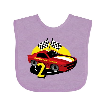 Inktastic Race Car 2nd Birthday Gift Baby Boy Bib