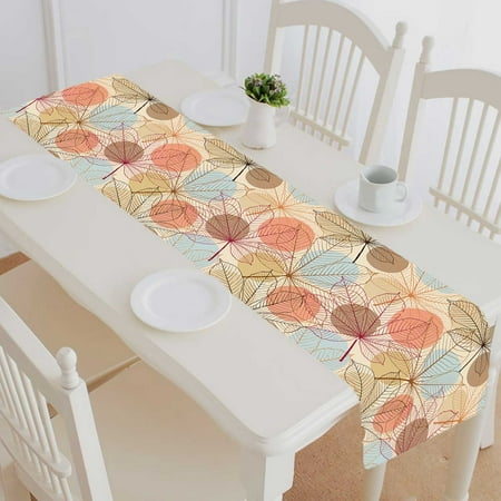 PKQWTM Autumn Leaves In A Retro Style Cotton and Linen Table Runner Kitchen Dining Room Supplies Size 14x72 Inch
PKQWTM Autumn Leaves In A Retro Style Cotton and Linen Table Runner Kitchen Dining Room Supplies Size 14x72 Inch