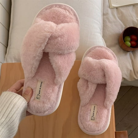 2024 New Fashion Cross Plush Slippers Women Winter Home Warm Plush Slippers Indoor Floor Flip-flops (Pink 38)
2024 New Fashion Cross Plush Slippers Women Winter Home Warm Plush Slippers Indoor Floor Flip-flops (Pink 38)