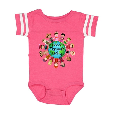 Inktastic Peace Through Unity Gift Baby Boy or Baby Girl Bodysuit