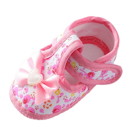 NIUREDLTD Baby Girls Soft Toddler Shoes Toddler Walkers Shoes Princess Shoes Sandals Flat Walkers Shoes Size 12