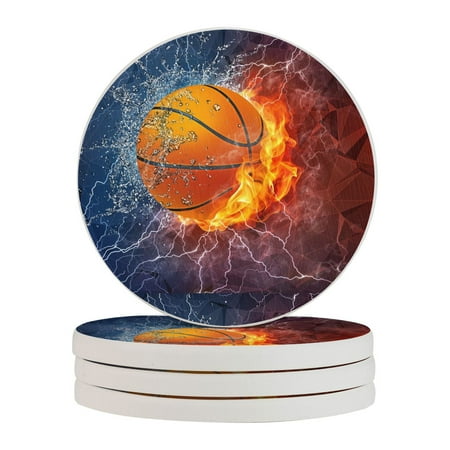 Circular Drink Coasters Set Basketball On Fire And Water Flame Splashing Thunder Beautiful Home Decor Diatomite Heat-Resistant Diatomite Protect Table Countertop
Circular Drink Coasters Set Basketball On Fire And Water Flame Splashing Thunder Beautiful Home Decor Diatomite Heat-Resistant Diatomite Protect Table Countertop