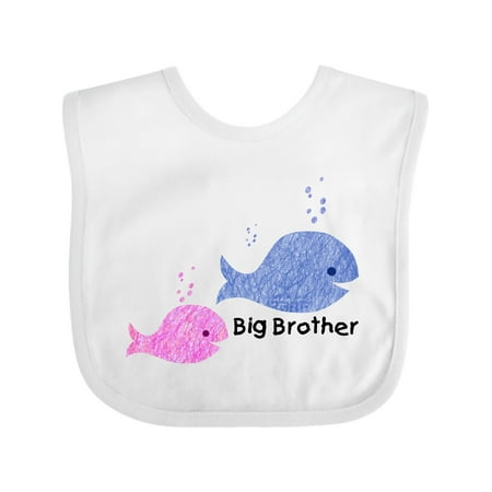 Inktastic Big Brother with Lil Sister Gift Baby Boy Bib