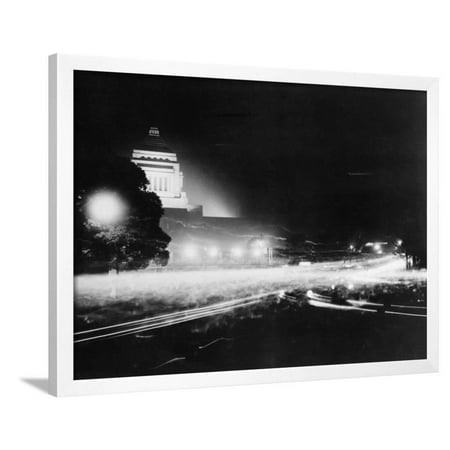 Lantern Parade in Tokyo Framed Print Wall Art