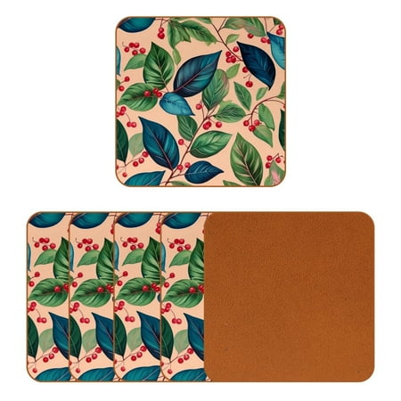 YZUOUZY Coasters Table Decor 6 Pcs Square Coffee Table Coasters Leaves Berries Twigs
YZUOUZY Coasters Table Decor 6 Pcs Square Coffee Table Coasters Leaves Berries Twigs