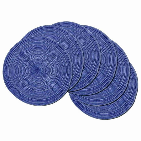 Round Braided Placemats Set of 6 Washable Round Placemats for Kitchen Table 15 Inch (Blue )
Round Braided Placemats Set of 6 Washable Round Placemats for Kitchen Table 15 Inch (Blue )