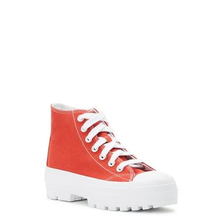 

No Boundaries Women s High Top Canvas Lug Sneakers Wide Width Available