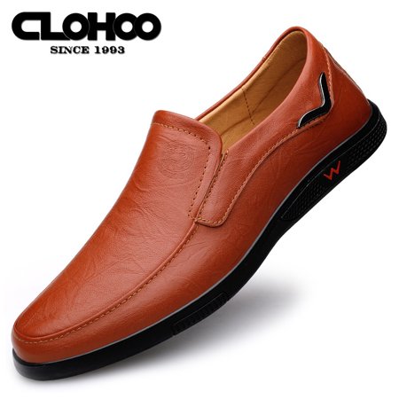 CLOHOO Men‘s Leather Handmade Casual Slip On Shoes 
CLOHOO Men‘s Leather Handmade Casual Slip On Shoes